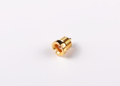 China Male Crimp Straight MCX Bulkhead Connector Gold Plated Plating Small Sized for sale