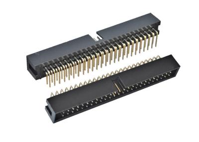 Chine En-tête en forme de boîte de Pin du lancement 50 de carte PCB du degré à angle droit 2.54mm du connecteur 90 à vendre