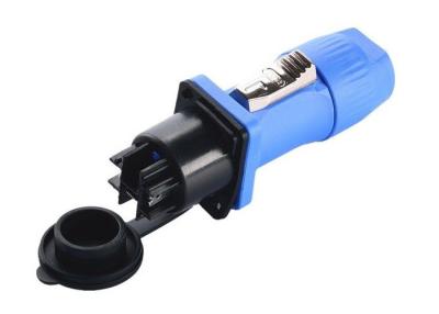 China 3 Pole Waterproof Plug Connector High Stability Easy Assemble Long Service Life for sale