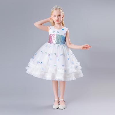 China Sleeveless First Communion Textile Girl Dress for Princess Custom Made Year Girls Dresses 2117 Flower Girls Pageant Wedding Dresses 3-4 for sale