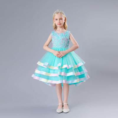 China 2116 Wholesale Sleeveless Vintage Princess Girl's Dress 2-10 Year Old Girl's Dresses Hot Deal Bridesmaids Dresses Beautiful for sale