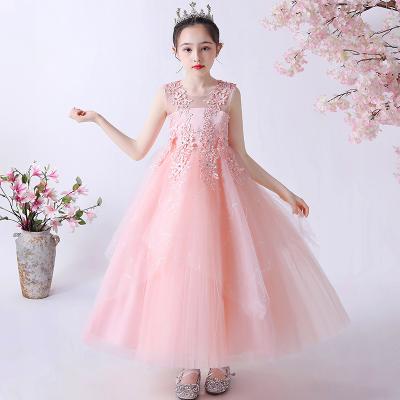 China Flower Girls Summer Design Sleeveless Kids Dress Baby Floor Length Baby Maxi Dress Bridesmaid Costume Dress 1208 for sale