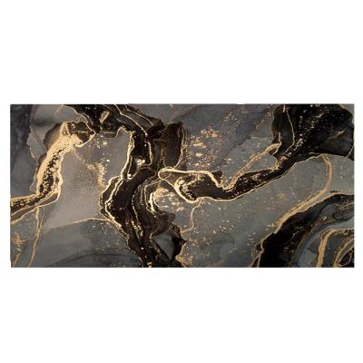 China CREATIVE Gold Black Line Abstract Modern Home Wall Art Painting Wall Pictures Canvas Poster Luxury Marble Print Decor For Living Room for sale