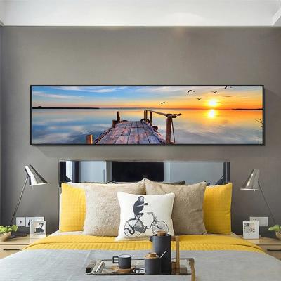 China Creative Nordic Modern Picture Canvas Painting Sunset Beach Home Decor Wall Art Nature Landscape Canvas Painting Home Factory Price for sale