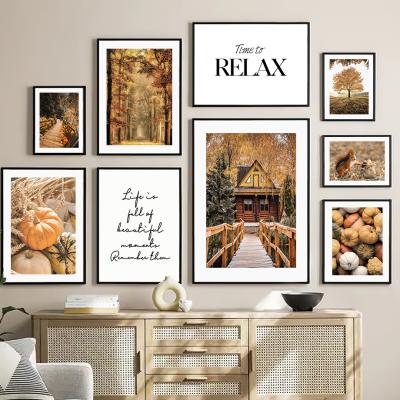 China CREATIVE Autumn Pumpkin Harvest Season Rural Canvas Painting Nordic Posters And Prints Wall Picture For Living Room Decor Wholesale Price for sale