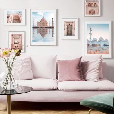 China Nordic CREATIVE Sheikh Zayed Grand Mosque East Gate canvas painting posters prints wall pictures for living room decor factory price for sale