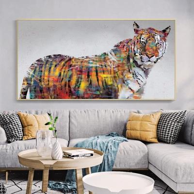 China CREATIVE Graffiti Art Lion Tiger Horse Bear Poster Canvas Prints Abstract Wall Painting Art For Home Street Art Picture Living Room Decor for sale