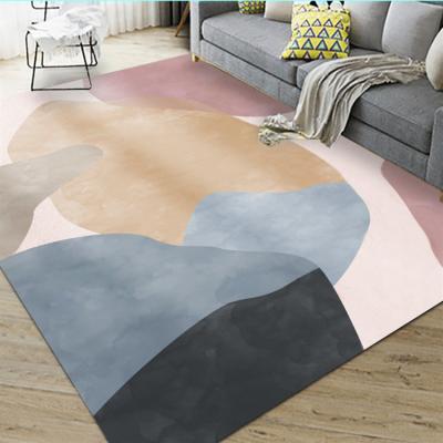 China Non-Slip Nordic Luxury Rectangle Living Room Anti Slip Area Rugs Polyester Modern Carpets for sale