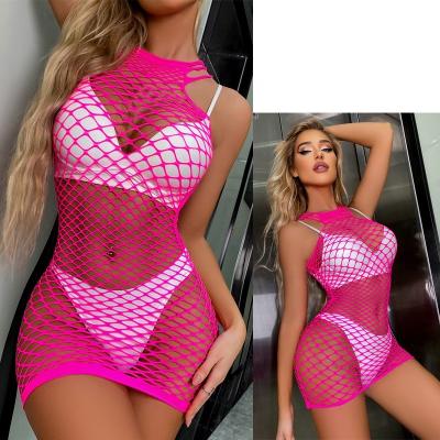 China Big Elasticity Vacation Beach Dress Erotic Lingerie See Through Body Stocking For Women Party Queen Sexy Beachwear for sale