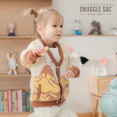 China Anti-Wrinkle Hug Bag Air Feel Kids Sweaters Kids Knitted Cardigan Sweater Cardigan For Winter 100% Cotton Wool V-Neck 7 Standard GG for sale