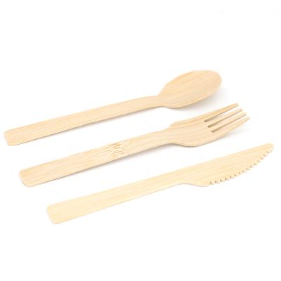 China Fashionable Eco Friendly Bamboo Craft Cutlery 170mm Bamboo Fork Spoon for sale