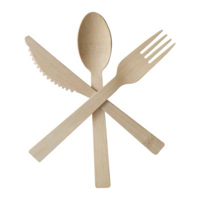 China Biodegradable Disposable Bamboo Tea Spoons And Bamboo Fork Cutlery Set Bamboo Utensils for sale