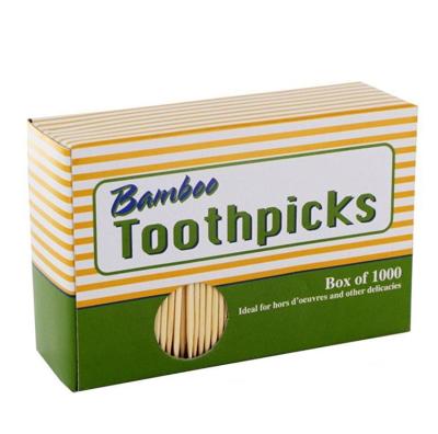 China Factory price 1000 disposable eco-friendly natural bamboo toothpick 2.0*65mm for sale