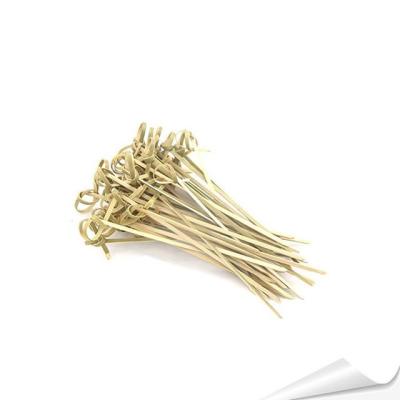 China Easily Cleaned Bamboo Knotted Pad / Cocktail Picks Branded Picks for sale