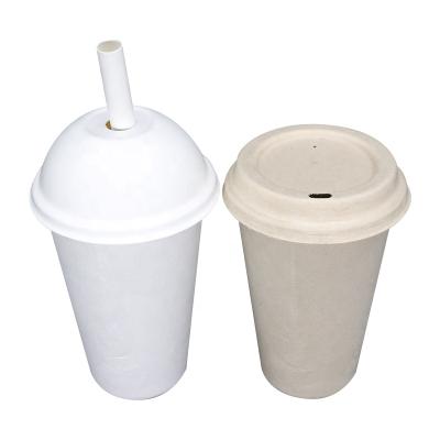 China 8/12/16oz Bagasse Pulp Disposable Coffee Cups With Sugarcane Cup Holder For Restaurants for sale