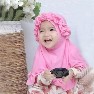 China New Design Instant Polyester 0-3 Years Baby Hijabs Kid Popular Baby Hijab For Kids Children Wholesale Hijab for sale