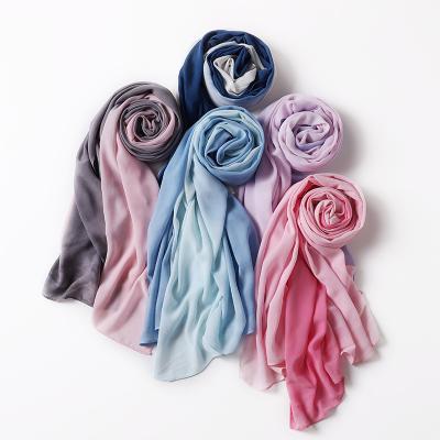 China Fashion Printed Cotton Tie Dye Chiffon Scarf Shawls Shawls Girls Muslim Women Wraps Tie Dye Chiffon Hijab Premium Scarf for sale