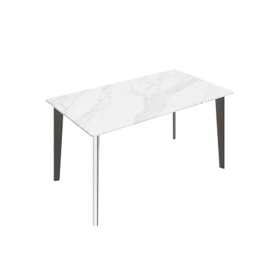 China Original high quality marble dining table set stainless steel metal panel marble dining table for sale