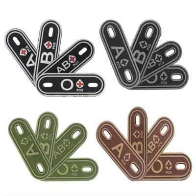 China Each Logo Pvc Keychain Custom Brand Manufactrere Fashion A+B+O- Special Military Use PVC Key Chain for sale