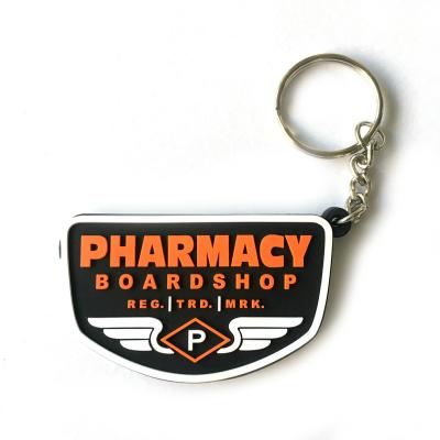 China Wholesale Custom 2D Keychain Plastic Silicone Two Sided Logo Two Sided Soft Pvcsilicone Each Key Chain for sale