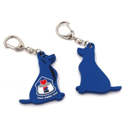 China Each Custom 3D Double Sided PVC Keychains Customized Logo Silicone Rubber Pvc Dog Keychains for sale