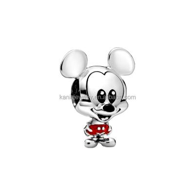 China New Fashion 925 Fashionable Silver Mickey Mouse Kitten Puppy Lady DIY Suitable For Pandoraer Original Bracelets Series Charm Pendant Bracelet for sale