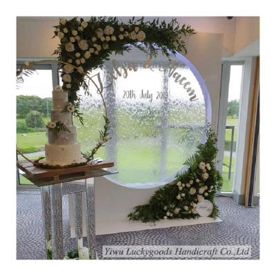 China LK20200103-6 Home Decoration White PVC Waterfall Backdrop For Wedding Decorations for sale