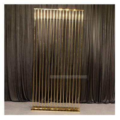 China LDJ1150 Home Decoration Gold Stainless Backdrop For Wedding Stage Decorations for sale