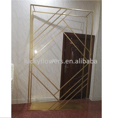 China LDJ1006-1 Green Vertical Wall Square Diamond Shape Gold Large Factory Backdrop For Wedding Decoration for sale