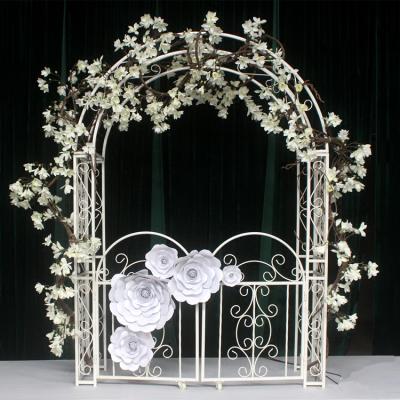 China Easily Assembled LDJ875 Flower Metal Garden Arch For Patio Party Ceremony Decoration for sale