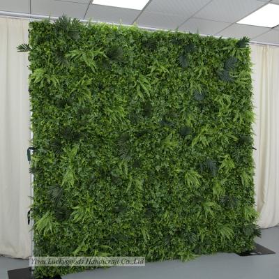 China 8ft silk flowers+cloth LFB1839 green plant 8ft wrap flower wall fabric base for wedding photo backdrop for sale