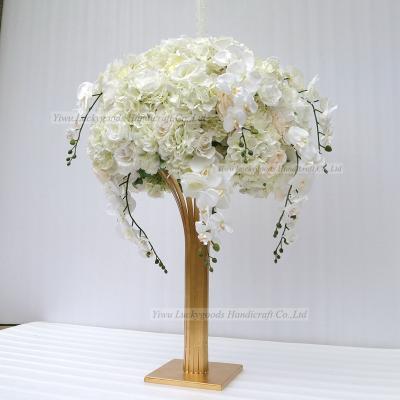 China Factory LFB775 Wall Artificial Flower Stand Table Centerpiece Wedding Decoration Green Vertical Flower Ball for sale