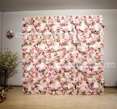 China Plant Wall LFB1013-Wholesale Green Vertical Silk Artificial Flower Wall Backdrop For Wedding Stage Decoration for sale