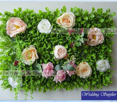 China China Flower Wall LFB699 China Artificial Light Purple Flower Wall Shupplier With Green Leaves for sale