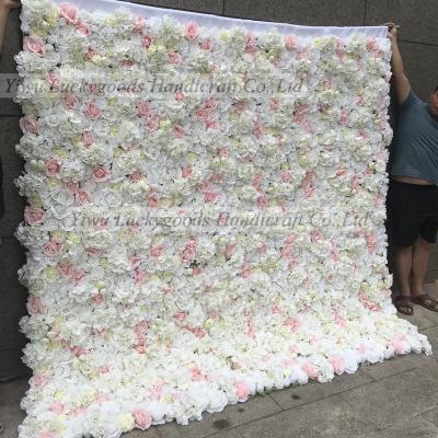 China Home Decoration LFB1007 3D Wrap Fabric Flower Wall To Wedding Stage Decorations for sale