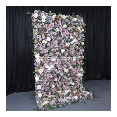 China LFB1527 Home Decoration Novel Wrap Fabric Flower Wall To Wedding Stage Decorations for sale