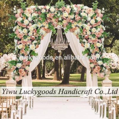 China Wholesale 1m Handmade Wedding Table Top Decoration LFB561 Luckygoods Triangle Flower Background for sale