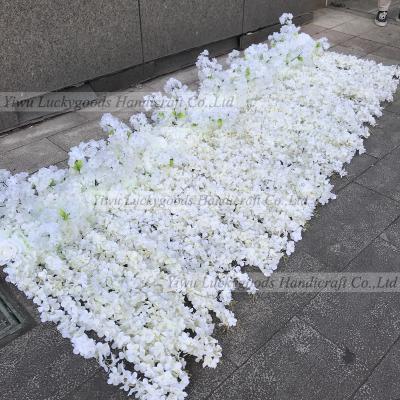 China Eco-friendly Wedding Artificial Flower Backdrop Decoration Hydrangea Flower Hanging Wall for sale