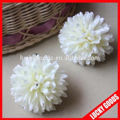 China Decorative White Ball Flower Head Gerbera Cream Ball Flower Head Decorative for sale