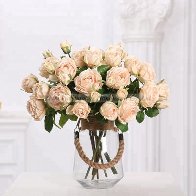 China Eco - Friendly Home& Wedding Decoration Silk Rose Flowers Artificial Flower for sale