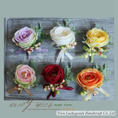 China LBF033-1 Green Vertical Plant Wall Flower Eco-friendly Wholesale Hot Sale Popular Wedding Corsage for sale