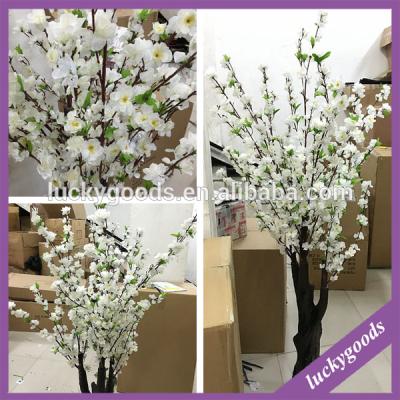 China wedding favor fake white peach blossom trees for stage decoration PJ468-2 peach blossom trees for sale