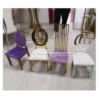 China CY210511-17 Modern Fashionable Wedding Event Kid's Chair Gold Stainless With Velvet Fabric for sale