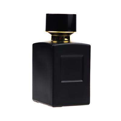 China Empty Large Size Black Square Luxury Perfume Bottle Cosmetic 105 Ml for sale