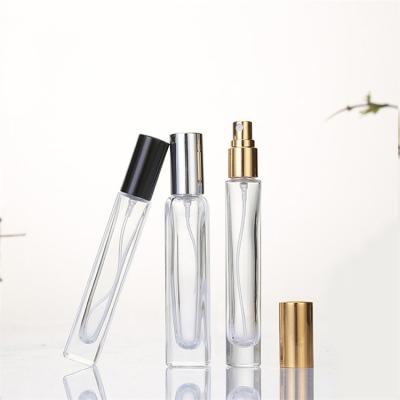 China Mini 15ml 10ml Cosmetic Free Sample 15 10ml Empty Perfume Sprayer Clear Mist Spray Glass Refillable Bottles With Box for sale