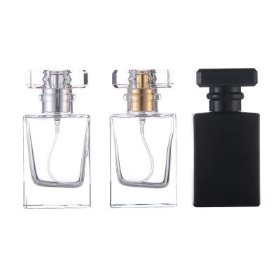 China 30ML 50ML Cosmetic Thick Refillable Clear Glass Flint Glass Cologne Empty Spray Perfume Bottle Atomizer Bottle Atomizer For Travel for sale