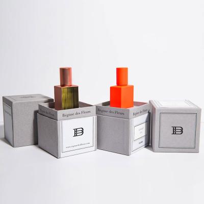 China Custom Logo Luxury Paper Single Perfume Recyclable Bottled Boxes Gift Perfume Small Bottled Box With Insert for sale