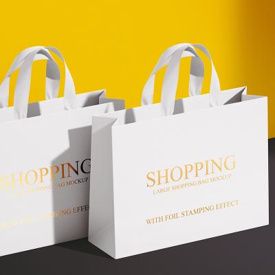 China Recyclable Custom Printed Your Own Logo Packaging Gift Shopping Paper Bag for sale