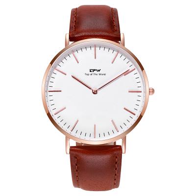 China Water Resistant Ultra Thin Classic Couples Wrist Watches Japan Movement Stainless Steel Watch for sale