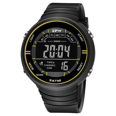 China 2021 New Alarm Trend Black Strap ABS Plastic Case Wristwatch LCD Display for sale